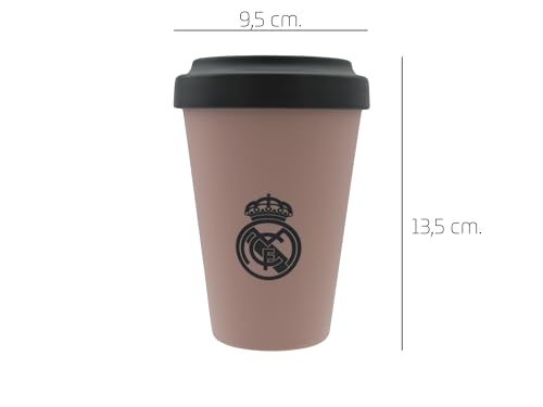 CYP BRANDS - Real Madrid Tumbler with Lid, 400ml, Pink, Official Licensed Product