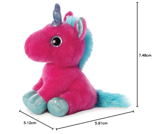 AURORA Sparkle Tales Starlight Unicorn, 7-Inch Soft Toy, Hot Pink with Sparkly Accents