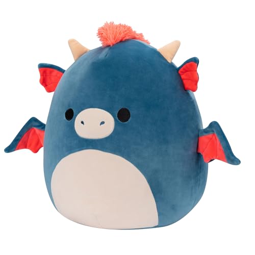 Squishmallows Carin the Blue and Orange Dragon Plush - Super Soft 50cm Collectible Toy for Kids 3+