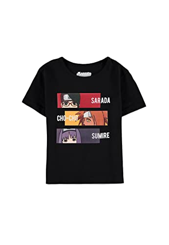 Boruto: Naruto Next Generations Girls' T-Shirt - Black (8 Years)