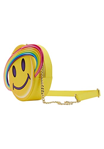 Loungefly Lisa Frank Yellow Rainbow Ring Saturn Crossbody Bag (LSFTB0005)