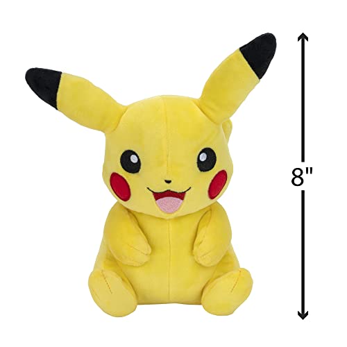 Pokemon 8" Pikachu Plush Stuffed Toy - Super Soft & Cuddly for All Ages