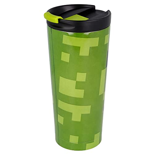 Stor - Minecraft 425 ml Stainless Steel Thermal Coffee Tumbler, Insulated Metal Mug