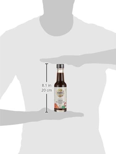 Biona Organic Worcester Sauce, 140ml - Vegan, Gluten-Free, Dairy-Free Worcestershire Sauce for Marinades & Dipping