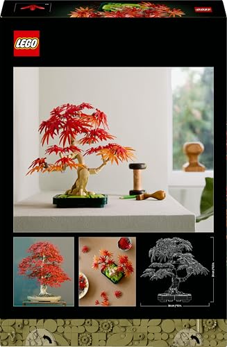 LEGO Botanicals Japanese Red Maple Bonsai Tree - Adult Building Set with Autumn-Colored Leaves