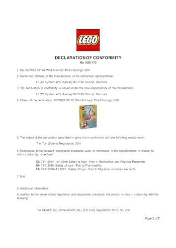 LEGO Creator 3in1 Wild Animals: Pink Flamingo Building Set - 3 Animal Models for Ages 8+