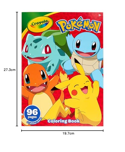 CRAYOLA Pokémon 96-Page Coloring Book with Sticker Sheet