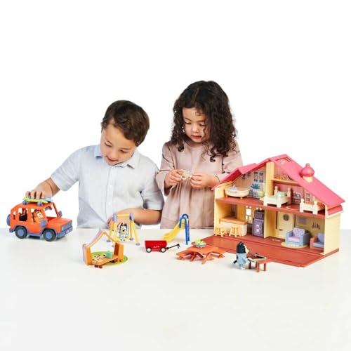 Bluey Family 4-Pack Figurines - Poseable Characters for Imaginative Play