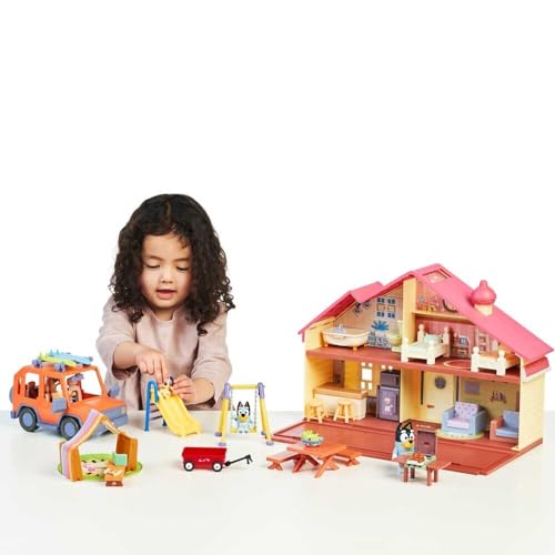 Bluey Family 4-Pack Figurines - Poseable Characters for Imaginative Play