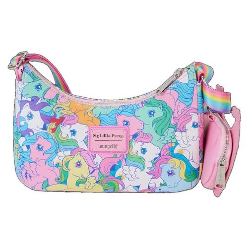 Loungefly My Little Pony All Over Print Crossbody Bag with Detachable Coin Purse (Multicolor)