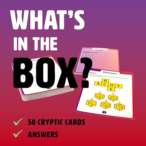 Ginger Fox Official Mensa Brainteasers Challenge Card Game (0112.1304.73.BTC.OSZ)