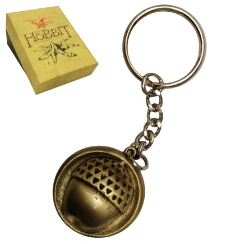 The Noble Collection Bilbo Baggins Button Key Ring Harry Potter Bronze Keychain (NN1266)