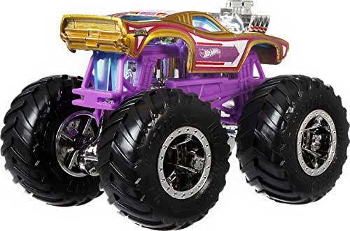 Hot Wheels Monster Trucks 1:64 4-Pack Assortment, Multipack of Toy Trucks with Giant Wheels and Epic Designs