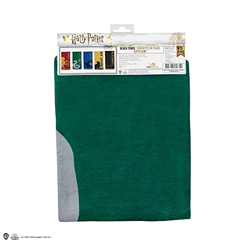 Cinereplicas - Harry Potter Slytherin Beach Towel - Officially Licensed