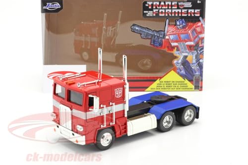 Jada Toys Transformers G1 Optimus Prime Vehicle - 1:24 Scale Die-Cast Model for Ages 3+