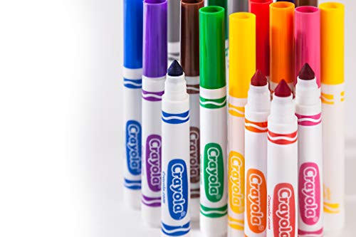 Crayola Washable Fine Tip Markers - Assorted Coloured Maxi Marker Pens (58-6570)