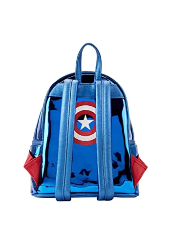 Loungefly Marvel Captain America Metallic Mini Backpack (Style: Cosplay)