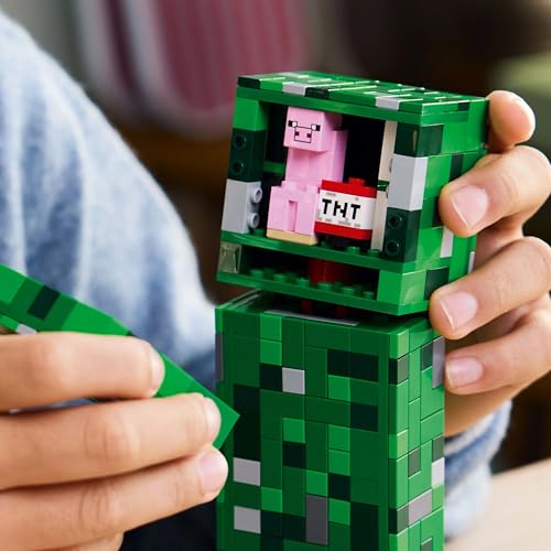 LEGO Minecraft The Creeper Toy - 665-Piece Buildable Posable Figure with Hidden Compartment