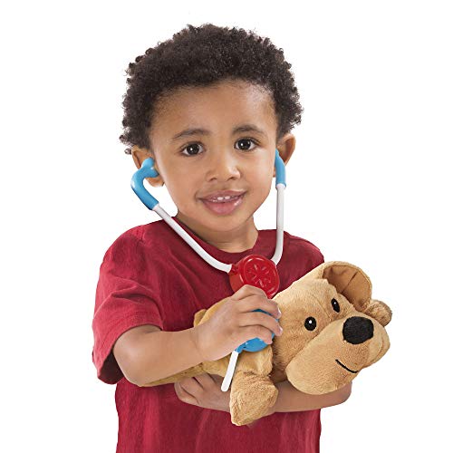 Melissa & Doug Examine & Treat Pet Vet Play Set - Complete Vet Set with Plush Pets for Ages 3+ (18520)