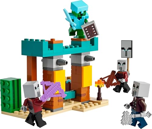 LEGO Minecraft The Illager Desert Patrol Set - Building Toy with Action Figures