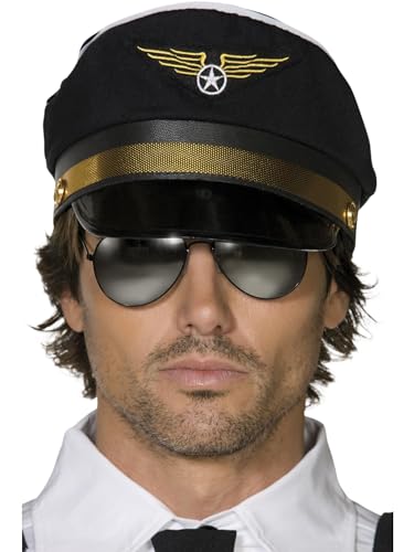 Pilot Black Cap Costume Accessory (US)