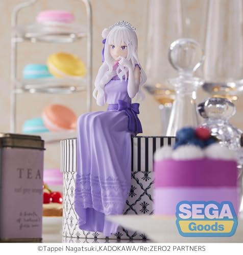 Sega Goods Re:ZERO -Starting Life in Another World- Emilia Dressed-Up Party PM Perching Figure (SG50423)