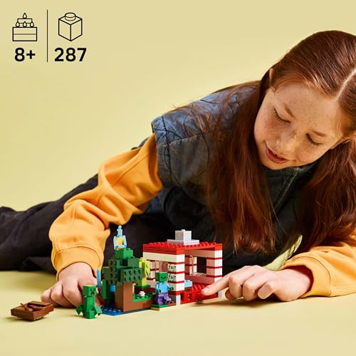 LEGO Minecraft The TNT Jungle House Building Set with Explosion Function - 287 Pieces