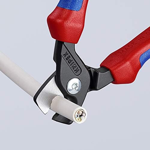 KNIPEX StepCut 160 mm Wire Cutter - Ergonomic, Lightweight, and Durable Cable Shears for Copper and Aluminium Cables