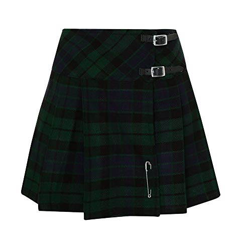 Tartanista MacKay 16.5 Inch Kilt Skirt - Antique Buchanan Tartan, Size 12 UK, Hipster Fit, Above The Knee Length