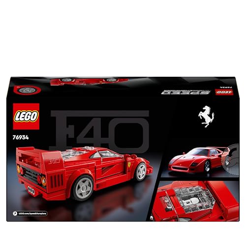 LEGO Speed Champions Ferrari F40 Supercar Buildable Vehicle - 318-Piece Toy Car for Ages 9+