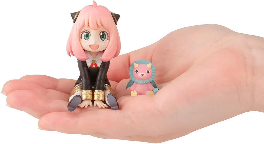 MegaHouse Gem Series Spy x Family Anya Forger Palm PVC Figure - Chibi Collectible with Plushie Chimera