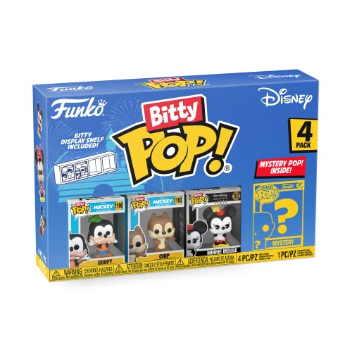 Funko Bitty POP! Disney - Goofy, Chip, Minnie Mouse (Hands Folded) & Mystery Figure Vinyl Collectible 4-Pack