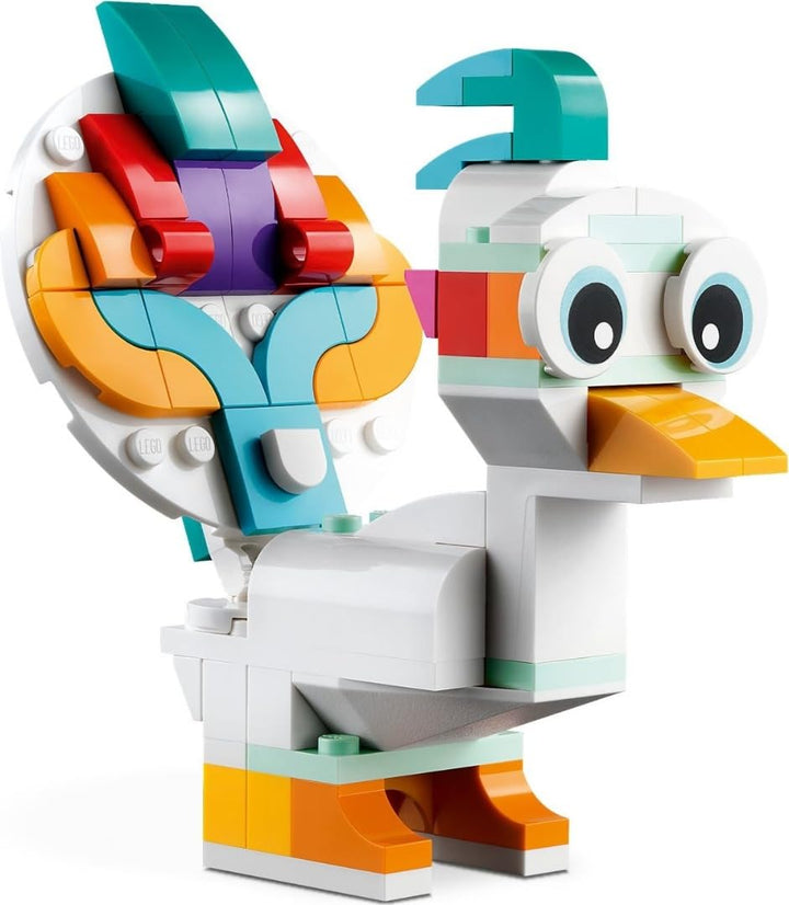 LEGO Creator 3 in 1 Magical Unicorn Toy - Rebuildable Seahorse & Peacock Set for Kids 7+