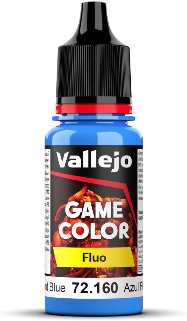 Vallejo Game Color Fluo Fluorescent Blue Acrylic Paint (29193)