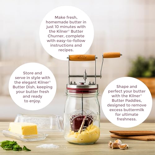 Kilner - Butter Churner Manual Kitchen Tool