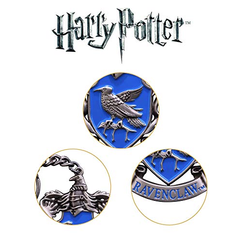 The Noble Collection Harry Potter Ravenclaw Crest Keychain - Hand-Enamelled Metal Keychain (NN7675)