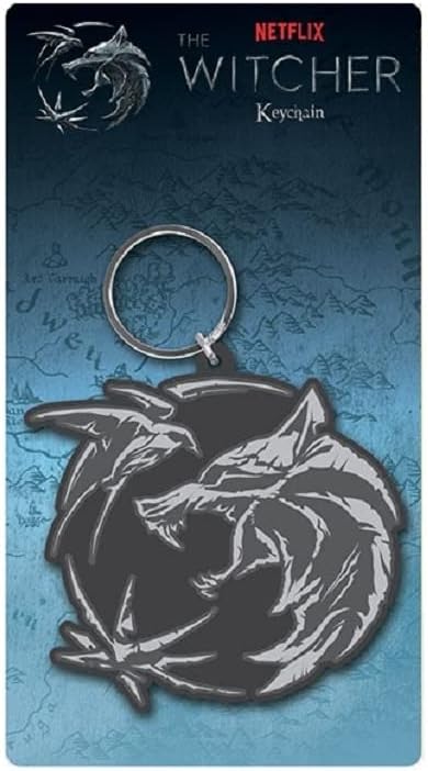 Pyramid International The Witcher Wolf Swallow Star Design Rubber Keyring (RK39256C)