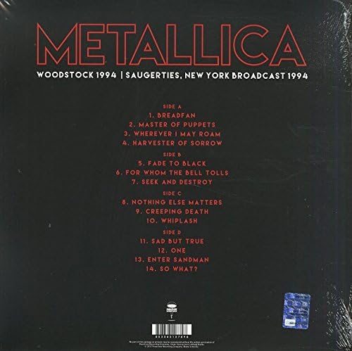 Metallica - Woodstock 1994: Saugerties, New York Broadcast 1994 [VINYL] [VINYL]