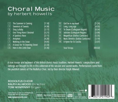 The Rodolfus Choir - Herbert Howells: Choral Music [Audio CD] [Audio CD]
