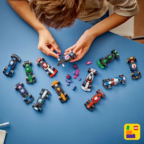LEGO F1 Collectible Race Cars - 1 of 12 Mini Buildable Models with Moving Wheels for Kids 6+