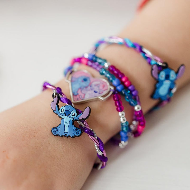 Totum Stitch Disney Charm Bracelet - DIY Glass Bead Bracelet Set for Kids