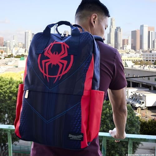 Loungefly Marvel Spider-Man Spider-Verse Miles Morales Suit Full Size Nylon Backpack (LOUMVBK0338)