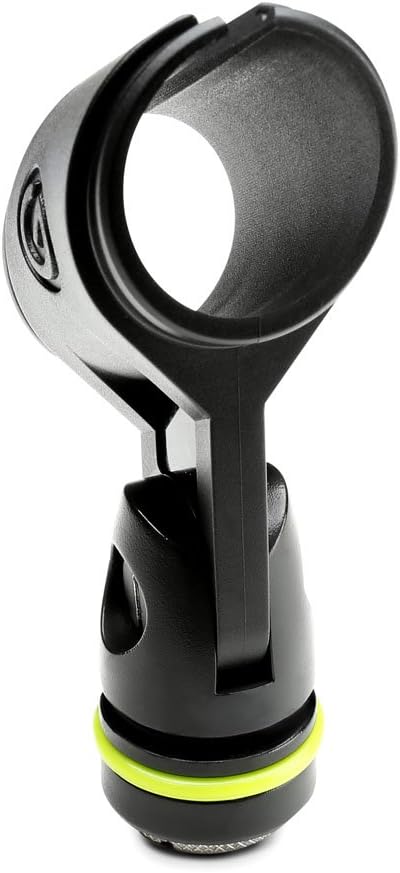 Gravity GMSCLMP25 Microphone Holder 25 mm Black - Durable Microphone Clip with 3/8" Adapter for Secure Mounting