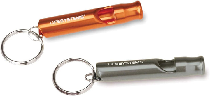 Lifesystems Unisex Lv2240 Safety Survival Whistle, 108dB Loudness, Orange/Grey, Key Ring Attachment