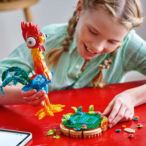 LEGO ǀ Disney Moana 2 Heihei Buildable Animal Toy - Posable Chicken Figure with Stand for Kids 9+
