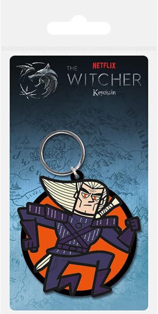 Pyramid International The Witcher Wolf Swallow Star Design Rubber Keyring (RK39257C)