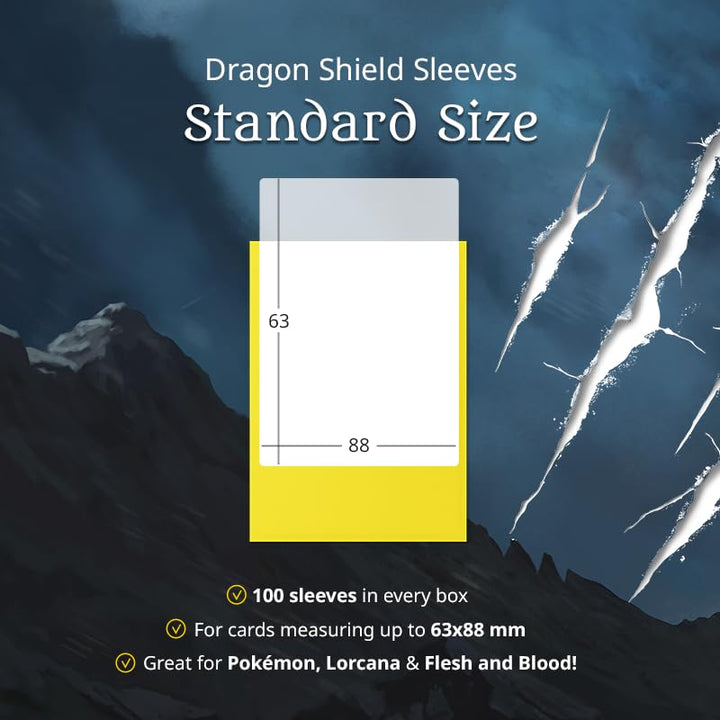 Dragon Shield Matte Ivory Standard Size Sleeves (ART11017) – 100-Pack