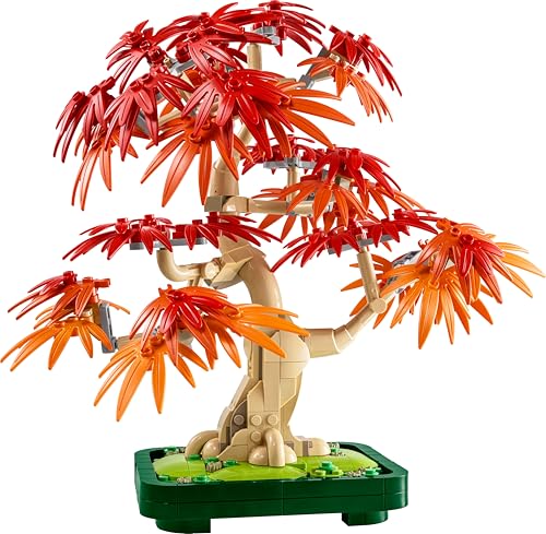 LEGO Botanicals Japanese Red Maple Bonsai Tree - Adult Building Set with Autumn-Colored Leaves