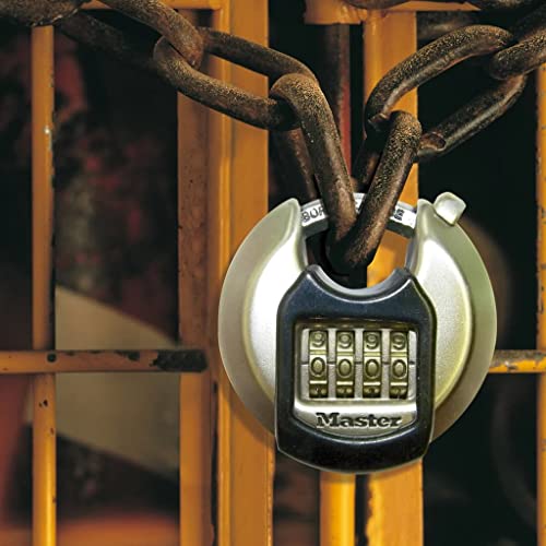 Master Lock - Heavy Duty Disc Padlock Combination Stainless Steel Outdoor (M40EURDNUM)