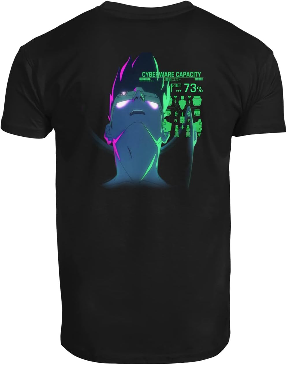 Cyberpunk: Edgerunners T-Shirt "Neon David" Black Size XXL